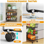 Gsiekare 4 Tier Fruit and Vegetable Basket for Kitchen with Wheels - Image 3