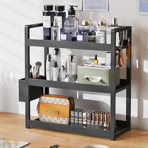 Bathroom Counter Organizer, 3-Tier Bathroom Shelf for Bathroom Kitchen Bedroom,Ideal for Organizing Cosmetics, Perfumes, Soaps, Lotions, and More(Black) - Image 3