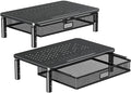 ELIVED 2 Pack Monitor Stand Riser with Metal Drawer, 3 Height Adjustable by ELIVED