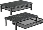 ELIVED 2 Pack Monitor Stand Riser with Metal Drawer, 3 Height Adjustable by ELIVED