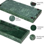 Marble Bathroom Vanity Tray, Blackish Green, 12"x 5" x1.2" - Image 3