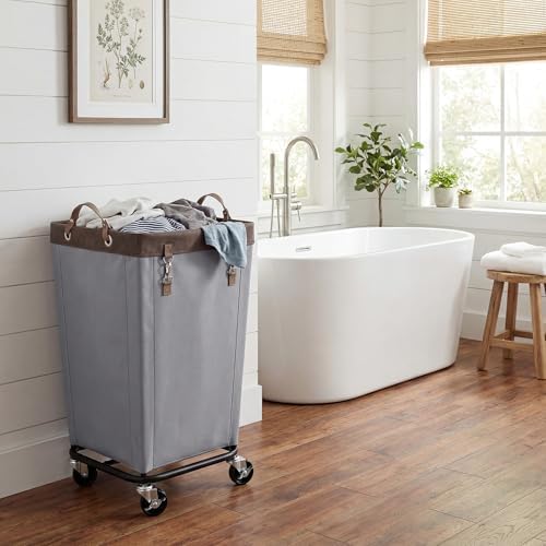 StorageWorks 160L Laundry Basket with Wheels, Rolling Hampers for Clothing - Image 6