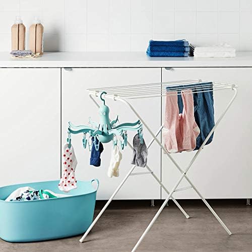 IKEA ASIA PRESSA Hanging Dryer 16 Clothes pegs Turquoise - Image 2
