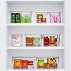 Sorbus Fridge Organizers and Storage, Clear Plastic Bins (Small, 8 Pack) - Image 5