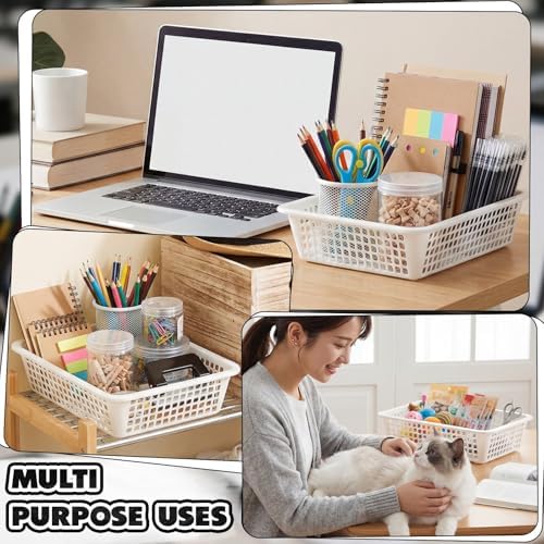 16 Pack Paper Basket,White,14 X 10 X 3 Inch,Classic - Image 3