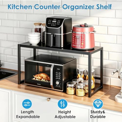 150 LBS Expandable Storage Shelves, Adjustable Metal Shelving Unit Rack - Image 4