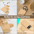 1500 Pack Small Coin Envelopes 2.25x 3.5in Brown Kraft Small Cash Envelopes Mini Key Envelopes with Gummed Flap for Home and Office Use - Image 6