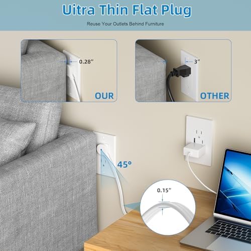 in Wall Cable Management Kit,Recessed Outlet Box for Wall Mount TV,Recessed Power Box with AC/USB-C/USB-A Ports & 9.8ft Extender for Unreachable Outlets,Hide TV Cords & Cables - Image 5