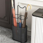 Metal Umbrella Holder Stand,Metal Umbrella Stand for Entryway, Stand Cane Holder with Drip Tray, Umbrella Rack Storage Bin Freestanding,Black - Image 5