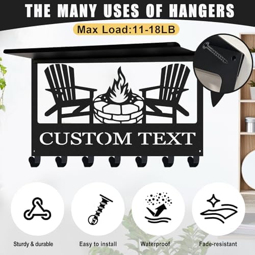Dyoart Custom Camping Key Holder Wall Mount with Shelf, Home Decor Gifts - Image 3