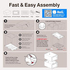 Reli. Shoe Box (14 Pack) | Clear Storage Shoe Box Stackable & Compact - Image 3