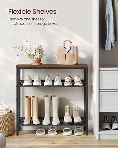 VASAGLE 4-Tier Shoe Rack, Adjustable, Freestanding - Image 6
