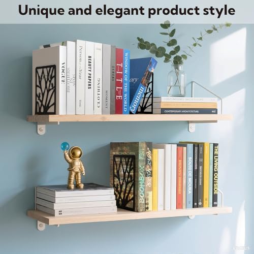 20 Pieces Book Ends for Shelves Heavy Duty Bookends Non-Skid Metal Book Holders Black Tree Design Modern Bookends for Shelves Office Home Decorative Book Stopper for Books CD(10 Pair) - Image 7