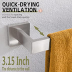 KOKOSIRI 32-Inch Single Towel Bar, Bathroom Kitchen Towel Holder, Wall Mounted SUS304 Stainless Steel Towel Rack, Brushed Nickel, B4003BR-L32 - Image 3