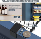 Over The Door Pantry Organizer, 8-Tier Over The Door Organizer with Adjustable Baskets, Metal Hanging Spice Rack for Pantry Organizers and Storage, Suitable for Kitchen Laundry Room & Bathroom, Black - Image 2