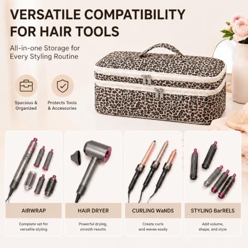 Hair Tool Travel Bag, Leopard - Image 3