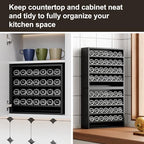 Orimade 4 Tier Spice Rack Organizer for Cabinet, Freestanding Bamboo Seasoning Rack for Countertop, Cupboard, Pantry, Kitchen, 13.18 x 4.13 x 12.2 inches(Spice Jars Not Included), Black - Image 2