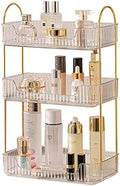 shuang qing Bathroom Counter Organizer Countertop Storage, Cosmetics Skincare Shelf, Makeup Organizer Perfume for Dresser Vanity Tray, Spice Rack for Kitchen(3 Tier-Clear) by SHUANGQING