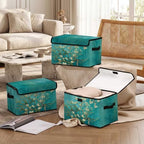 Stackable Storage Bins with Lids,Closet Organizers Fabric Box for Home and Office,Blanket Clothes Organizers,Under Bed Storage Containers 3 Pack - Image 6