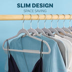 DEILSY™ Non-Velvet Thin Hangers Space Saving Gray Hangers 50 Pack - Image 5