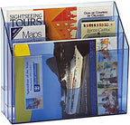Acrimet Horizontal Triple File Folder Organizer Sorter, Letter, Clear Blue - Image 6