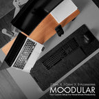ULTRARM Moodular Wooden Monitor Stand Desk Organizer, Standard 33.4" Oak - Image 2