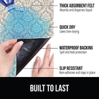 GORILLA GRIP LeakGuard Under Sink Mat for Cabinet, 24x60 Damask Taupe Cream - Image 2