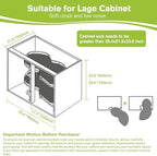 Blind Corner Cabinet Pull Out Organizer, Soft Close Swing Right Pull Out Cabinet Organizer 36inch, Corner Cabinet Lazy Susan for Corner Cabinet Blind Shelf, 2 Tiers Tray, Adjustable Height - Image 2