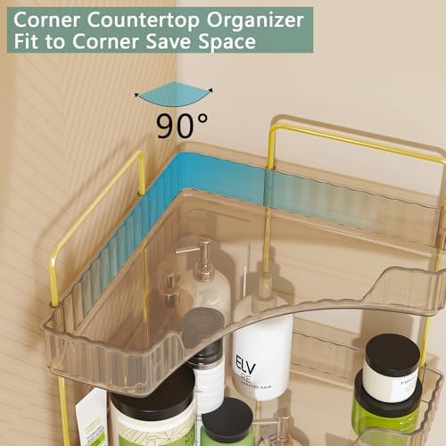 Webetop 3 Tier Corner Bathroom Organizer Countertop for Skincare & Dresser - Image 6