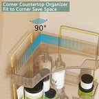 Webetop 3 Tier Corner Bathroom Organizer Countertop for Skincare & Dresser - Image 6
