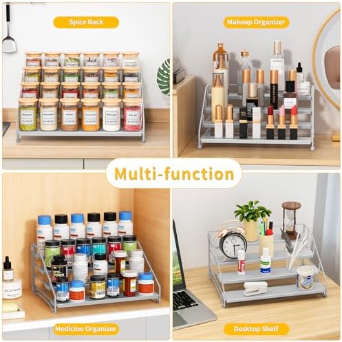 Spice Rack Organizer for Cabinet, Depth Adjustable 4 Tier Spice Rack,1 Pack - Image 6