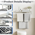 Alise Double Towel Rack for Bathroom Wall Mounted 16 Inch,Brushed Nickel - Image 5