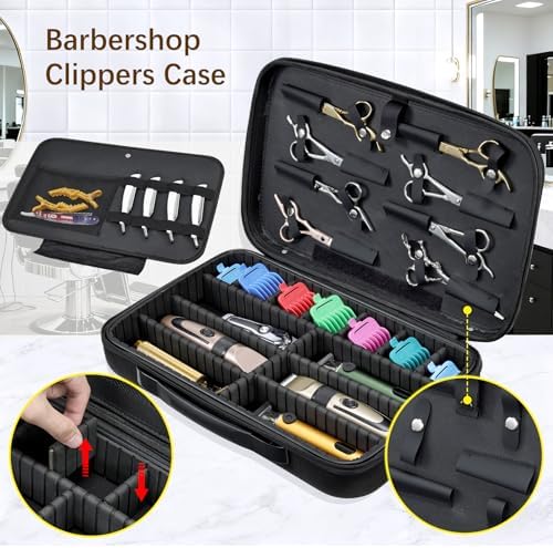 Yueieoun Barber Clippers Briefcase, 17-inch Hair Cutting Supplies Bag - Image 3