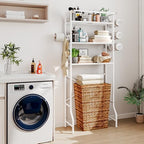 Over The Toilet Storage Shelf 3 Tier Bathroom Organizer White - Image 5