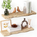 Organic Wavy Edge Floating Shelves,Hidden Brackets,2 Pack 36 in by Unknown