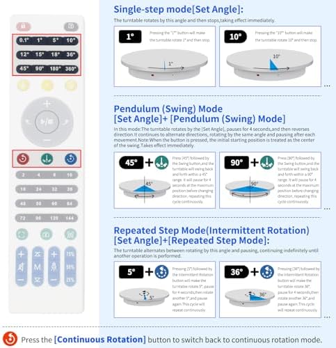 23.6In Remote Large Motorized electric turntable Rotating platform Photography Turntable Motorized lazy susan Base giratoria para for Photography,3D Scanner,Heavy duty display(Load Range:220~500lbs) - Image 4