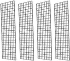 Commercial Grade Gridwall Panels – Heavy Duty Grid Panel for Any Retail Display, 2’ Width x 6’ Height, 4 Gridwall Panels Per Carton (Black Finish) by Home