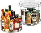 Sorbus Lazy Susan Organizer, Clear Turntable Organizer (Tall + 2 Tiered) by Sorbus