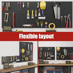 Heavy Duty Peg Board, 8 Pack Metal Pegboard Panels with 50 Hooks - Image 5