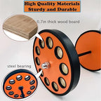 XDONEF Rotating Hair Scissors Holder, Wooden Salon Shears Container, Orange - Image 3