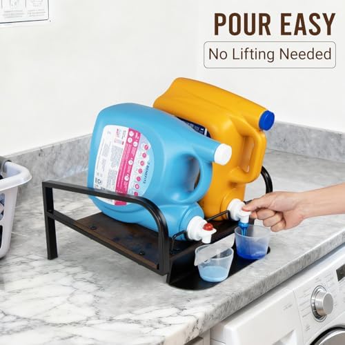 Laundry Detergent Holder Stand with Drip Tray, Liquid Detergent Riser - Image 3
