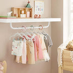 SONGMICS 30 Pack Baby Hangers, Non-Slip Pants Hangers with Clips - Image 3