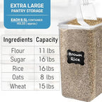 2 PC (8.5L / 287 Oz) Extra Large Pantry Flour Sugar Storage Containers Set - Image 3