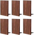 Muso Wood Handmade Walnut Non-Skid Book Ends, 3 Pairs by Musowood