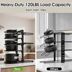 Adjustable Pot Rack: 8 Tier Pan Storage - 120LBS Kitchen Organizer - Image 4