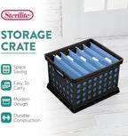 Sterilite Storage Crate Bin File Organizer for Home & Office,Black, 24-Pack - Image 3