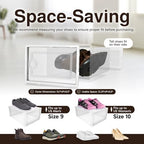 Reli. Shoe Boxes (14 Pack) | Clear Shoe Storage Boxes, Stackable & Compact - Image 4