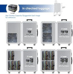 Grand Fusion Stow-N-Go Hanging Travel Shelves, Packing Organizer for Luggage. Carry on Closet for Suitcase. Expandable Packing Cube. Travel Essentials. (Dark Gray - L, L = (L) 11.8" x (W) 11.8") - Image 5