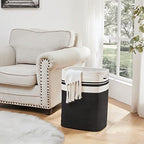 OIAHOMY Laundry Hamper Collapsible Laundry Basket Clothes Organizer Black - Image 2