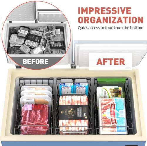 Goovilla Freezer Organizer Bins for 5-7 Cu.FT Chest Freezer, 8 Pack Black - Image 5